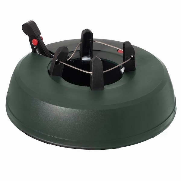 Gardenised Automatic Plastic Green Foot Pedal Christmas Tree Stand, Large 14.5-inch Dia x 3.5-inch Height QI003954.L - main